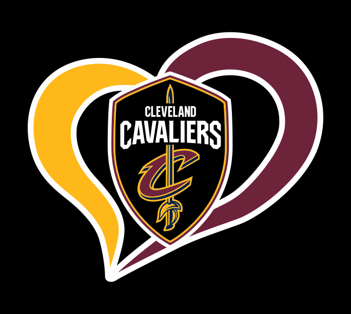 Cleveland Cavaliers Heart Logo iron on paper